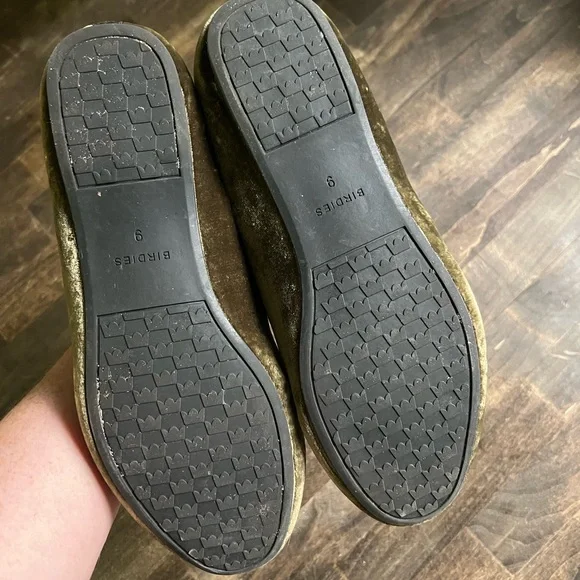 Olive Green Velvet Birdies - Picture 5 of 6